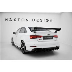 Maxton - Carbon Spoiler With External Brackets Uprights Audi A3 / A3 S-Line / S3 / RS3 Sedan 8V / 8V Facelift