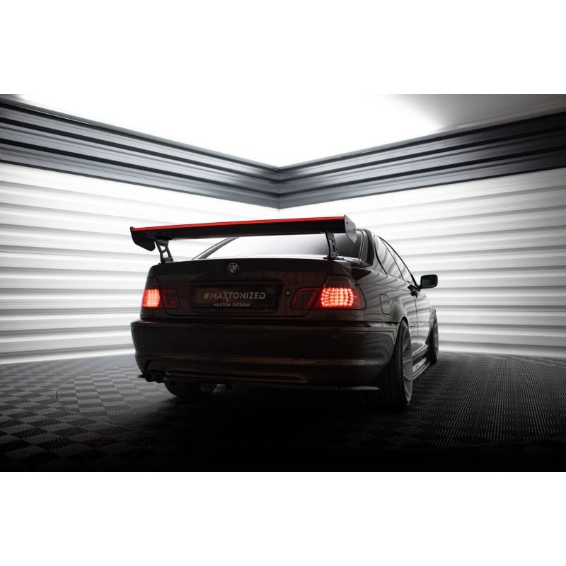 Maxton - Carbon Spoiler With External Brackets Uprights + LED BMW 3 Coupe E46