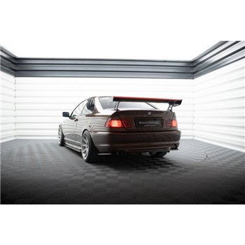 Maxton - Carbon Spoiler With External Brackets Uprights + LED BMW 3 Coupe E46