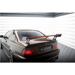 Maxton - Carbon Spoiler With External Brackets Uprights + LED BMW 3 Coupe E46