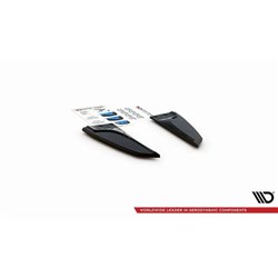 Maxton - LAME DU PARE CHOCS ARRIERE Tesla Model S Facelift Noir Brillant