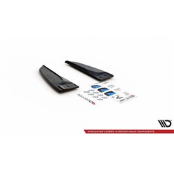 Maxton - LAME DU PARE CHOCS ARRIERE Tesla Model S Facelift Noir Brillant