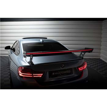 Maxton - Carbon Spoiler With External Brackets Uprights + LED BMW 4 F32 / 4 F32 M-Pack Coupe