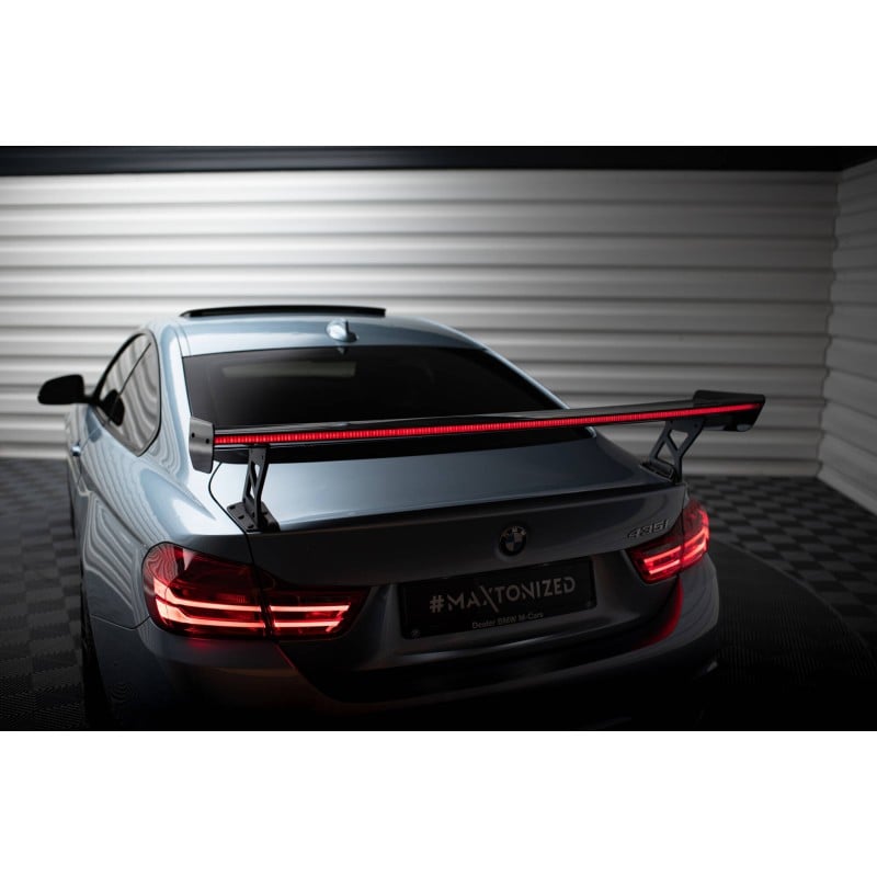 Maxton - Carbon Spoiler With External Brackets Uprights + LED BMW 4 F32 / 4 F32 M-Pack Coupe
