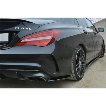 Maxton - LAME DU PARE CHOCS ARRIERE Mercedes CLA A45 AMG C117 Facelift Noir Brillant