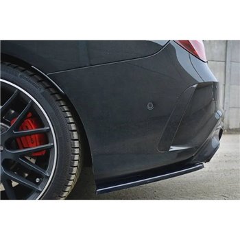 Maxton - LAME DU PARE CHOCS ARRIERE Mercedes CLA A45 AMG C117 Facelift Noir Brillant
