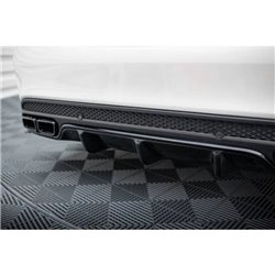 Maxton - RAJOUT DU PARE-CHOCS ARRIERE Mercedes C-Class Sedan / Estate W205 / S205 63AMG Noir Brillant