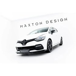 Maxton - Lame Du Pare-Chocs Avant Renault Clio Mk4 RS Noir Brillant