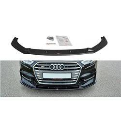 Maxton - Lame Pare-Chocs Avant V.1 Audi S3 / A3 S-Line 8V FL Look Carbone