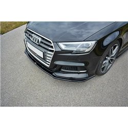 Maxton - Lame Pare-Chocs Avant V.1 Audi S3 / A3 S-Line 8V FL Look Carbone