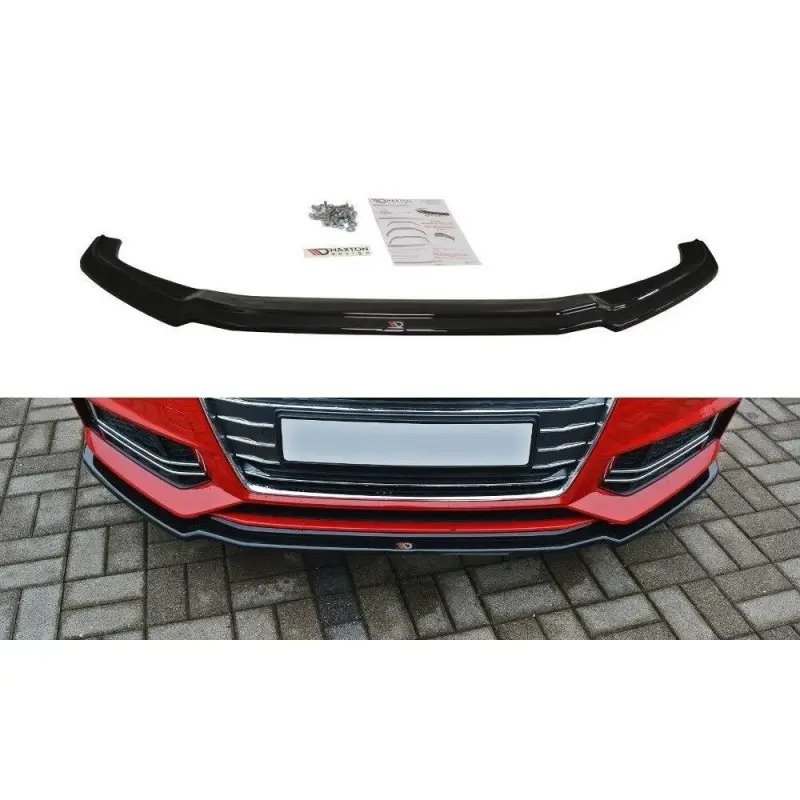 Maxton - Lame Pare-Chocs Avant V.1 Audi A4 B9 S-Line Look Carbone
