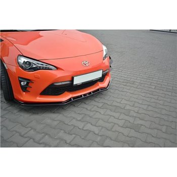 Maxton - Lame Du Pare-Chocs Avant V.3 Toyota GT86 Facelift Noir Brillant
