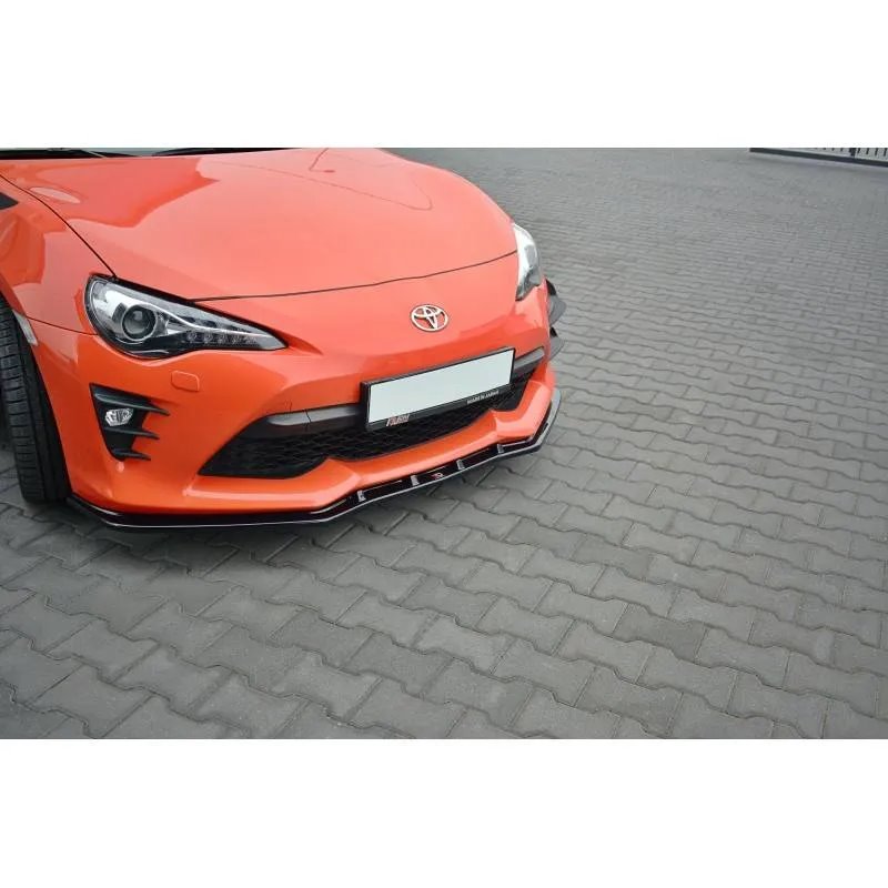 Maxton - Lame Du Pare-Chocs Avant V.3 Toyota GT86 Facelift Noir Brillant