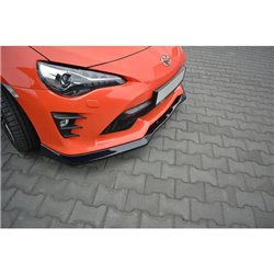 Maxton - Lame Du Pare-Chocs Avant V.1 Toyota GT86 Facelift Noir Brillant