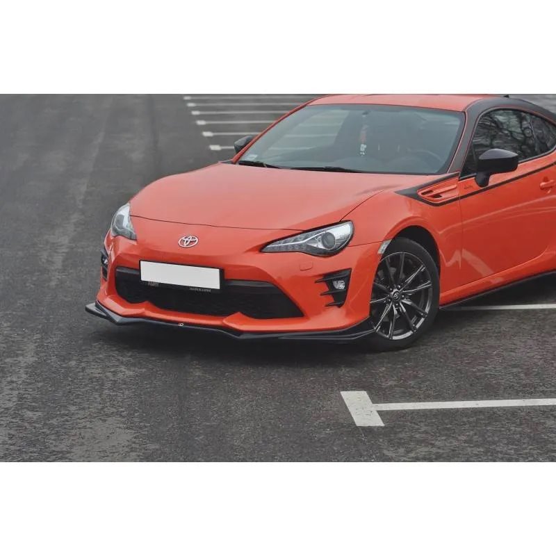 Maxton - Lame Du Pare-Chocs Avant V.2 Toyota GT86 Facelift Noir Brillant