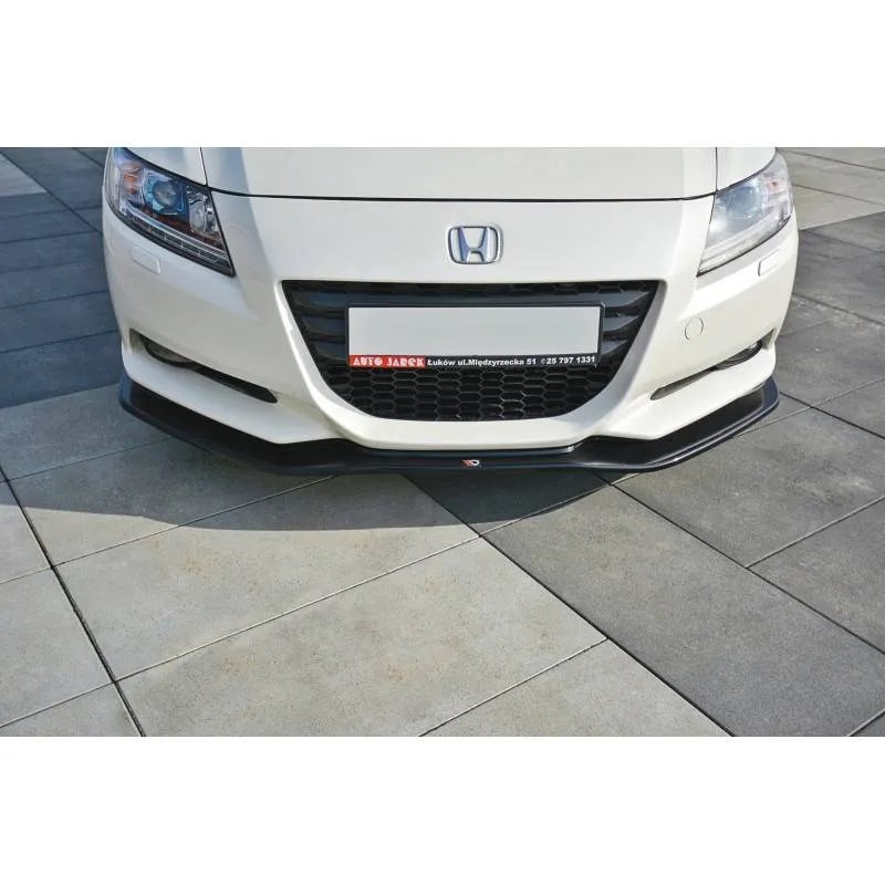 Maxton - LAME DU PARE-CHOCS AVANT / SPLITTER V.1 HONDA CR-Z Noir Brillant