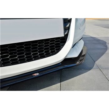 Maxton - LAME DU PARE-CHOCS AVANT / SPLITTER V.1 HONDA CR-Z Noir Brillant