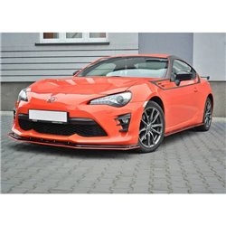 Maxton - Lame Du Pare-Chocs Avant V.4 Toyota GT86 Facelift Noir Brillant + Rouge