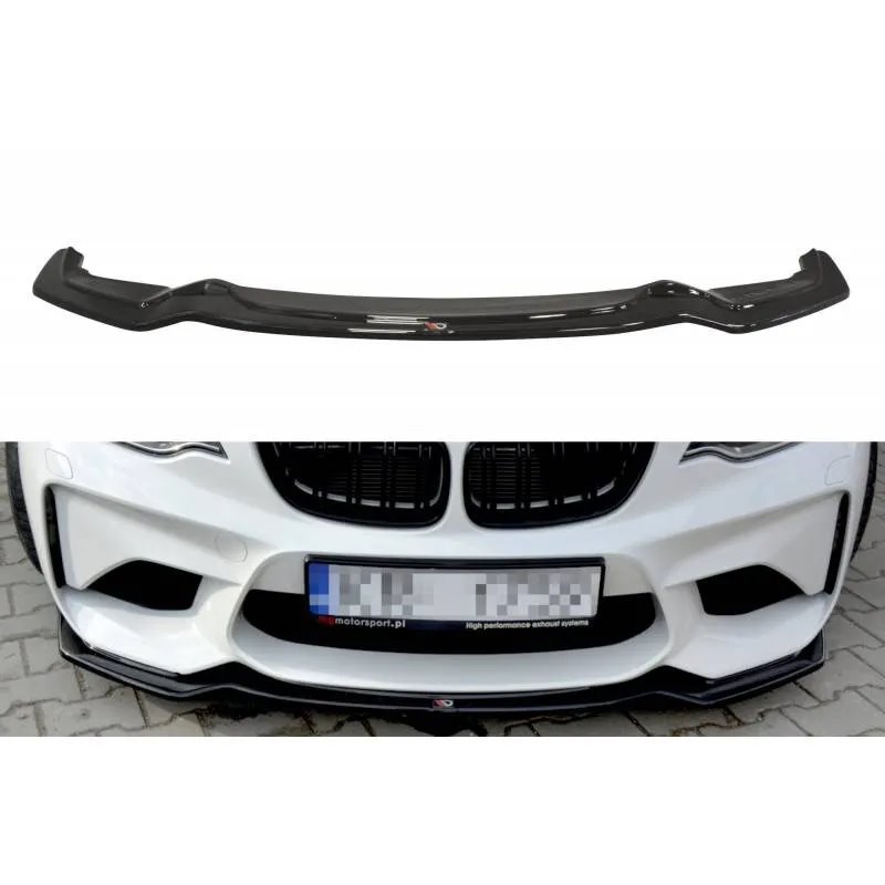 Maxton - Lame Du Pare-Chocs Avant BMW M2 (F87) COUPÉ Noir Brillant