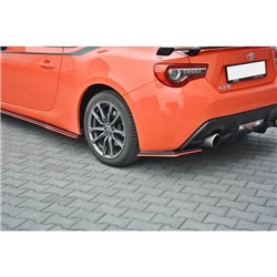 Maxton - Rear Side Splitters V.2 Toyota GT86 Facelift Noir Brillant + Rouge