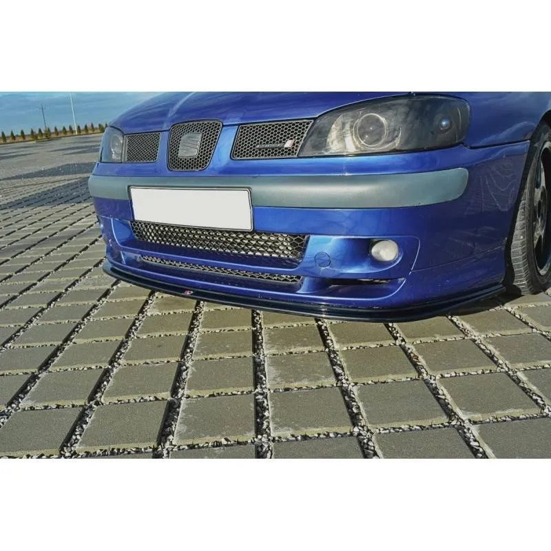 Maxton - LAME DU PARE-CHOCS AVANT / SPLITTER V.1 SEAT IBIZA MK2 FACELIFT CUPRA Noir Brillant