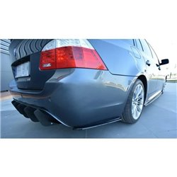 Maxton - LAME DU PARE-CHOCS ARRIERE BMW 5 E60/E61 M-PACK Noir Brillant