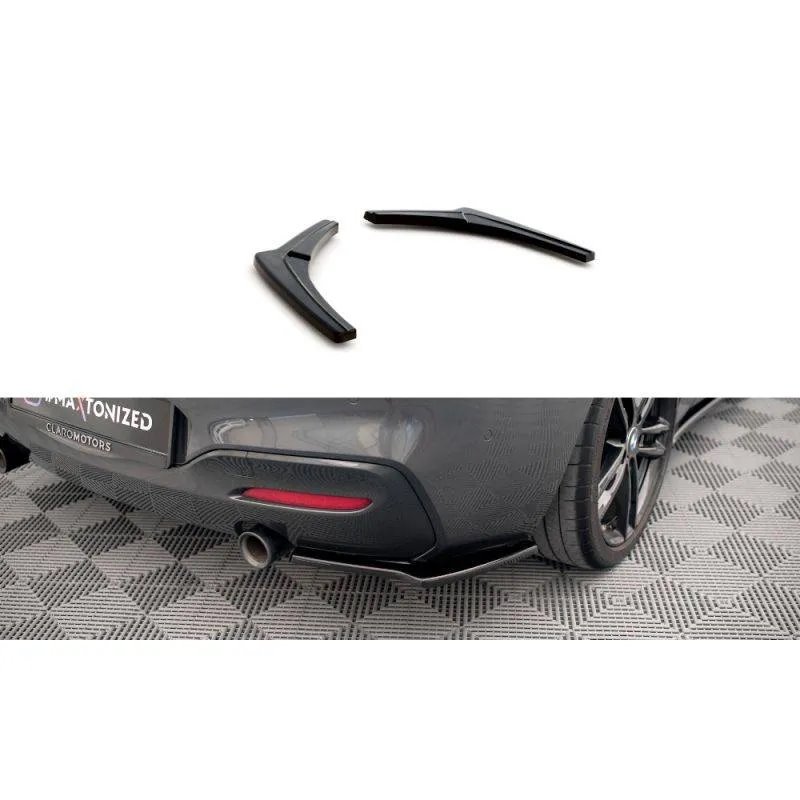 Maxton - LAME DU PARE-CHOCS ARRIERE V.2 BMW 1 F20/F21 M-POWER FACELIFT Noir Brillant