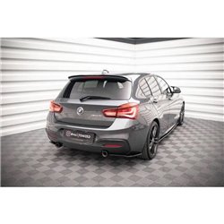 Maxton - LAME DU PARE-CHOCS ARRIERE V.2 BMW 1 F20/F21 M-POWER FACELIFT Noir Brillant