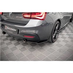 Maxton - LAME DU PARE-CHOCS ARRIERE V.2 BMW 1 F20/F21 M-POWER FACELIFT Noir Brillant