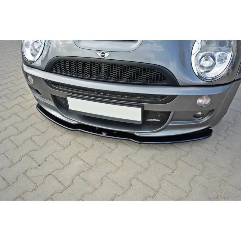 Maxton - LAME DU PARE-CHOCS AVANT / SPLITTER MINI R53 COOPER S JCW Noir Brillant