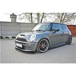 Maxton - LAME DU PARE-CHOCS AVANT / SPLITTER MINI R53 COOPER S JCW Noir Brillant