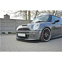 Maxton - LAME DU PARE-CHOCS AVANT / SPLITTER MINI R53 COOPER S JCW Noir Brillant