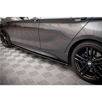 Maxton - SET DES DIFFUSEUR DES BAS DE CAISSE V2. BMW 1 F20 M135i / M140i / M-Pack Noir Brillant