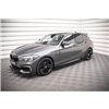 Maxton - SET DES DIFFUSEUR DES BAS DE CAISSE V2. BMW 1 F20 M135i / M140i / M-Pack Noir Brillant