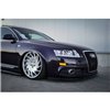 Maxton - Lame Du Pare-Chocs Avant / Lame Audi A6 S-Line C6 FL Noir Brillant