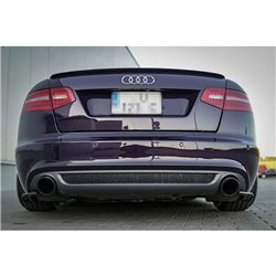 Maxton - Lame Du Pare-Chocs Arriere Audi A6 S-Line C6 / C6 FL Sedan / Avant Noir Brillant