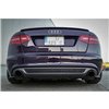 Maxton - Lame Du Pare-Chocs Arriere Audi A6 S-Line C6 / C6 FL Sedan / Avant Noir Brillant