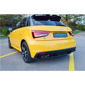 Maxton - Lame Du Pare-Chocs Arriere Audi S1 8X Noir Brillant
