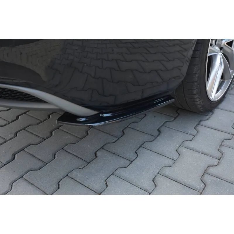 Maxton - Lame Du Pare-Chocs Arriere Audi A5 S-Line 8T FL Sportback Noir Brillant