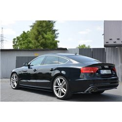 Maxton - Lame Du Pare-Chocs Arriere Audi A5 S-Line 8T FL Sportback Noir Brillant