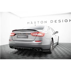 Maxton - Diffuseur Arrière Complet Maserati Quattroporte Mk6 Noir Brillant