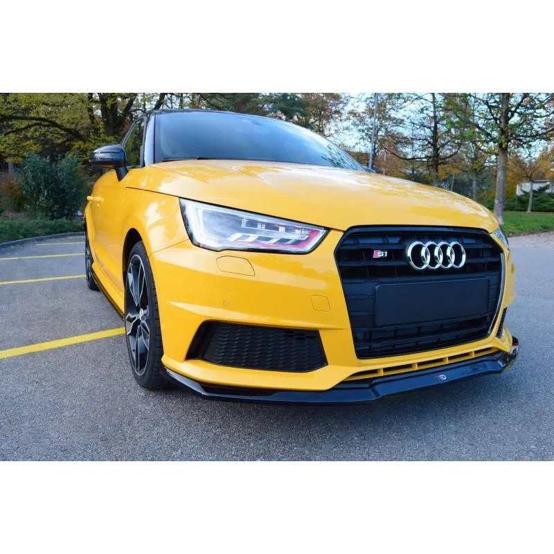 Maxton - Lame Du Pare-Chocs Avant Audi S1 8X Noir Brillant