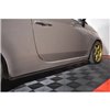 Maxton - SET DES DIFFUSEUR DES BAS DE CAISSE FIAT 500 HATCHBACK AVANT FACELIFT Noir Brillant