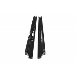 Maxton - SET DES DIFFUSEUR DES BAS DE CAISSE FIAT 500 HATCHBACK AVANT FACELIFT Noir Brillant