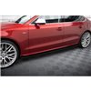 Maxton - Rajouts Des Bas De Caisse Pour Audi S5 / A5 / A5 S-Line 8T / 8T FL Sportback Noir Brillant