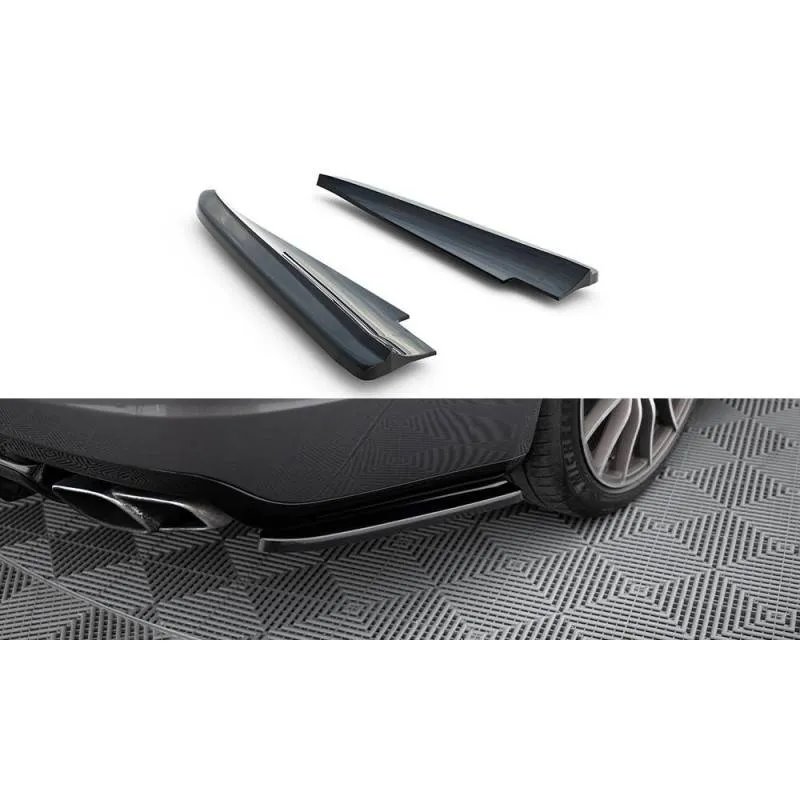Maxton - Lames De Pare-Chocs Arrière Latérales Maserati Quattroporte Mk6 Noir Brillant