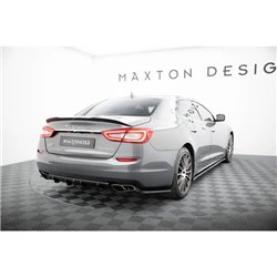 Maxton - Lames De Pare-Chocs Arrière Latérales Maserati Quattroporte Mk6 Noir Brillant