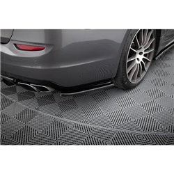 Maxton - Lames De Pare-Chocs Arrière Latérales Maserati Quattroporte Mk6 Noir Brillant