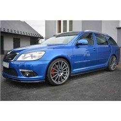 Maxton - Rajouts Des Bas De Caisse Pour Skoda Octavia RS Mk2 / Mk2 FL Noir Brillant