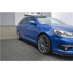 Maxton - Rajouts Des Bas De Caisse Pour Skoda Octavia RS Mk2 / Mk2 FL Noir Brillant